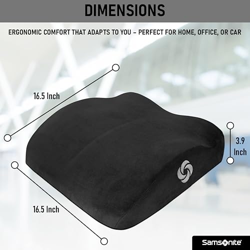 Image of Samsonite SA5453 Soft Ergonomic Cushion /Black Seat 100% Pure Memory Foam
