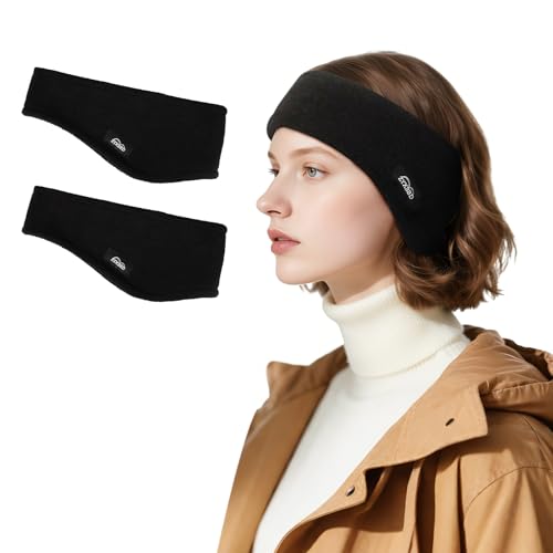 Cache-oreilles en polaire pour homme et femme - Cache-oreilles d'hiver pour course à pied, jogging, randonnée, cyclisme, ski
