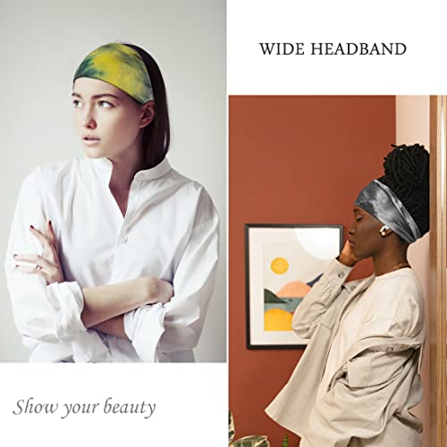 Image of YONUF 6 Pack Headbands for Women, Boho Wide Head Bands & Hair Accessories | Non Slip Soft Stretch Headband, Fashion Hair Bands for Yoga, Workout, Face Wash, Makeup, Women's Head Wraps Daily Use Tie Dye