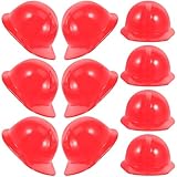 Colore rosso brillante: aggiunge un tocco vivace al tempo di gioco in miniatura per bambola, aggiungendo un carattere unico, mini bambola con casco, casco da costruzione