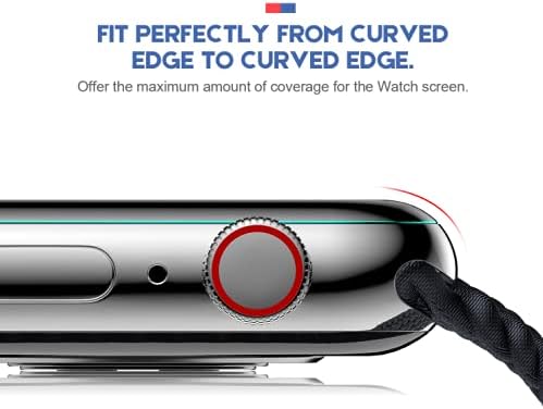 [8 Pack] Panawabi Screen Protector Compatible for Apple Watch Series 6/SE/5/4 40MM Series 3/2/1 38MM, Max Coverage,Flexible TPU Film for iWatch 40MM/38MM