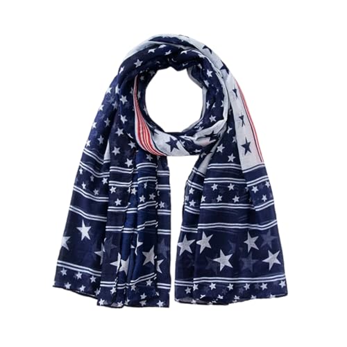 Scarves Shawl Wraps Scarf American Flag Star-Spangled Banner 4th of July Men Women Gift Long Soft USA Patriotic