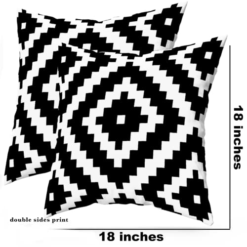 Yaofavo YAOFAVO-01 Outdoor Pillow Covers Set Of 2, Waterproof Boho Throw Pillow Covers Geometric Pillow Cases For Patio Garden thumb #2