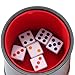 Delta-shop Felt Lined Professional Dice Cup - with 6 Dice Quiet for Yahtzee Game