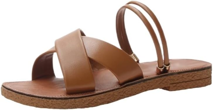 ASXDCP 外側にサンダルを履く女性用スリッパ 女性用サンダル 2つを交差させた女性用 S シューズ(38)