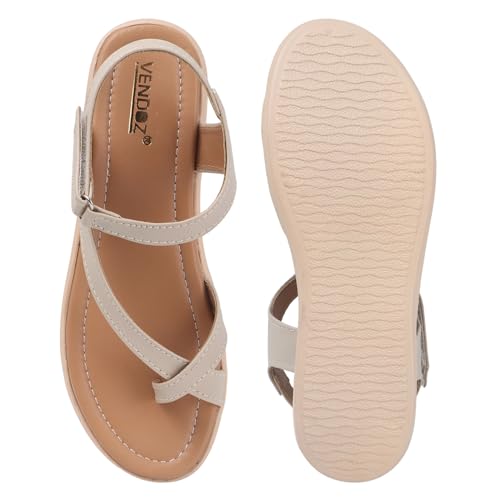 Image of Vendoz Women Stylish Slippers Wedges I Flat Slip on Sandals I Stylish and Casual for Everyday use I Comfortable & Lightweight for Girls & Ladies