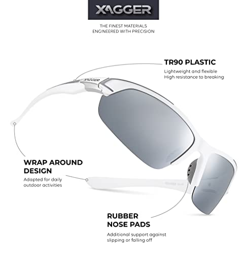 Image of Polarized Sport Sunglasses for Men Women Wrap Around UV400 Running Baseball Softball Fishing Driving Glasses