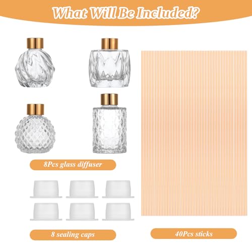 Set de 8 Difusores de Caña para Baño con 40 Varillas miniatura 3
