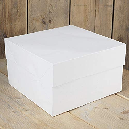 FunCakes - 25 x Caja Blanca para Transportar Tartas (25X25X15CM)