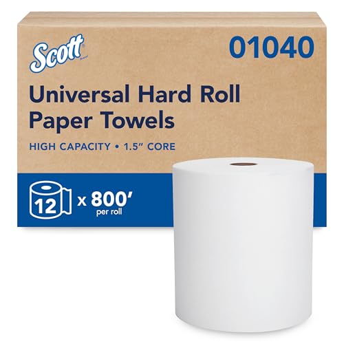 Image of Scott Professional Hard Roll Paper Towels, Bulk, 12 Rolls x 800' (01040)