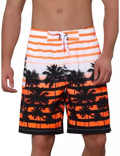 Flygo Mens Swim Trunks with Mesh Lining Quick Dry Beach Board Shorts Bathing Suit Swimsuits 9 Inch Inseam2