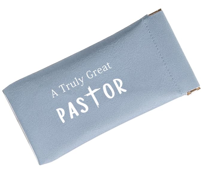 Ardusnpe Presentes de pastor, presente personalizado exclusivo para pastor, estojo de óculos azul