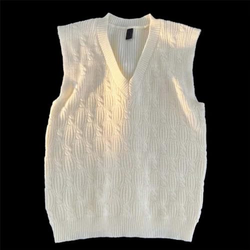 Men's Sleeveless Cable Knit Sweater Vest Soft Textured Pullover V Neck Classic Casual Warm Knitted Top3