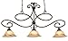 Kalco 5533TO/PS01 Three Light Island Pendant from Amelie Collection 9.50 inches, Tortoise Shell
