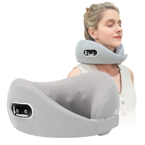 Youdgee Neck Massager, Deep Tissue Kneading Massage Pillow for Neck Back Shoulder, Electric Shiatsu Massage Cushion for Pain Relief and Relaxation at Home, Office, and Travel