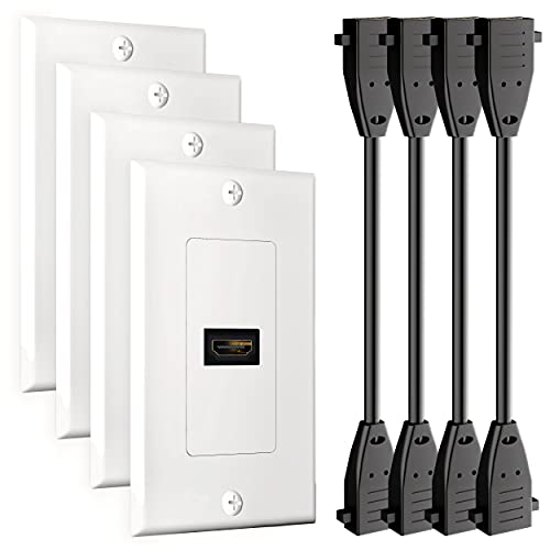 Inserto HDMI hembra a hembra GearIT kit de 4 unidades de una sola banda para transmisión de vídeo 4K