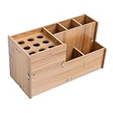 porte peigne Étui de rangement pour accessoires de coiffure : sa conception compartimentée permet de ranger peignes, ciseaux, sèche-cheveux et autres outils de coiffure