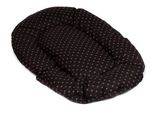 adena Hundekissen oval 60 x 35 cm - Tupfen braun