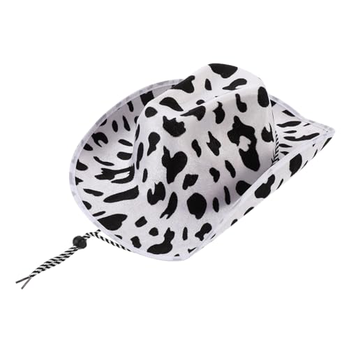 Chapeau en feutre blanc structure solide et souple style vache