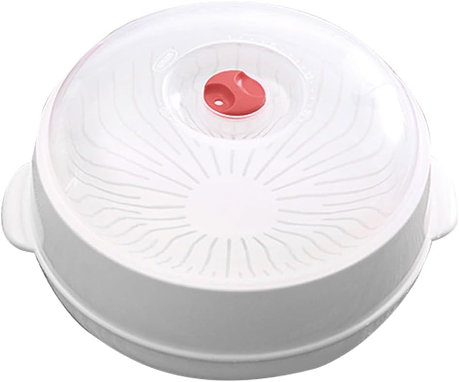 Microwave Steamer with Handle High Temperature Food Steamer for Rice Dumplings Fish and More Ventilated Cover Design for Safe Cooking Practical Kitchen Tool