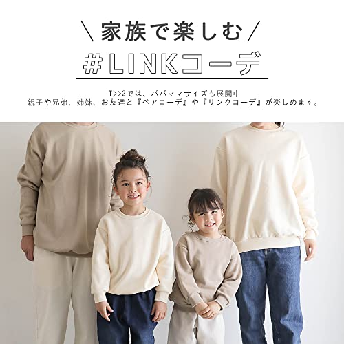 T2(ティーツー) 裏起毛 トレーナー 長袖 子供服 綿100 親子 