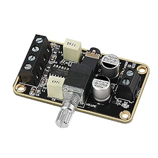 Parameters: audio amplifier board working voltage is DC 5V, output power is 5W (2Ω 5V)/3W (4Ω 5V) / 1.8W (8Ω 5V). Artificial Material: this New-designed power amplifier is made of noble black immersion gold circuit board, imported KEMET speaker capac...
