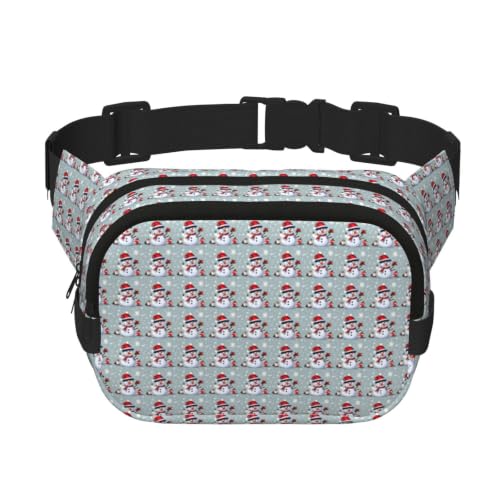 Sac banane de Noël bonhomme de neige double couche pour voyage