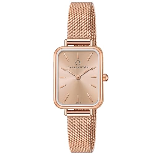 Carlington Iconic Analog Watches for Women with Premium Stainless Steel Mesh Strap – CT 2041