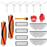 KEEPOW Accessory Kit for Xiaomi mijia Roborock E35 E25 E20 S50 S6 S51 Roborock with 4 Hepa Filters, 2 Main Brushes, 6 Side Brushes, 3 Mop Cloth, 2 Cleaning Tools