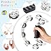 Yeshone 6 Pcs Tambourines for Adults, Hand Held Half Moon Tambourine Foot Tambourine with Bells Wood Rhythm Sticks Egg Shakers Musical Hand Percussion Instrument Set for Party Music Supplies (White)