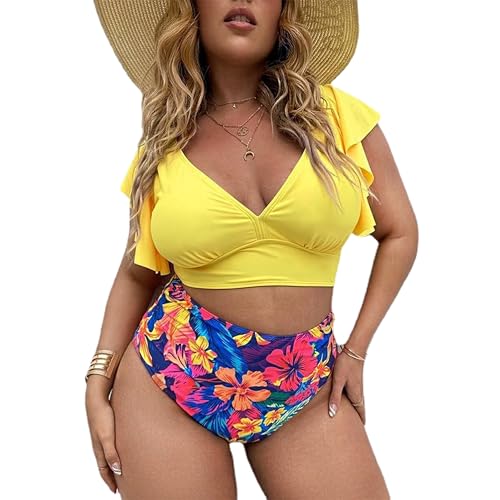 Ensembles de bikini grande taille premium en textile sculptant haute résistance
