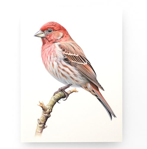 House Finch Bird Wall Art Print - House Finch Print