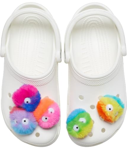 Image of Crocs Unisex's Jibbitz Shoe Sensory and Fidget Toy Multi Pack, Charms for Girls and Boys, Fuzzy Puff Characters, 5 Pack
