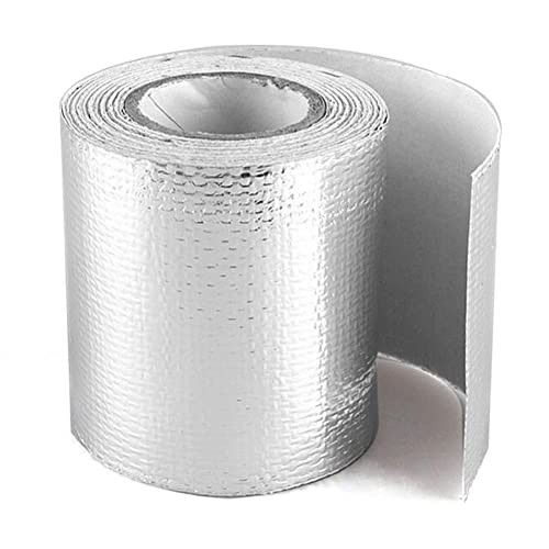 Pinicecore Tape Thermique 5 M Bande D'échappement Thermique D'entrée L'air Isolant Chaleur Bouclier Protection Chaleur Réfléchissante Moteur Auto-adhésif Argent