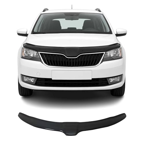 Déflecteur de capot Skoda Rapid en acrylique noir de qualité supérieure