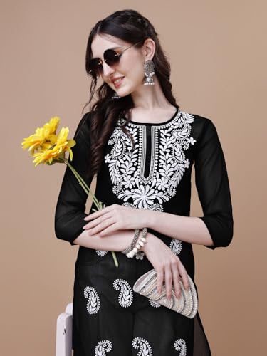 Image of EthnicJunction Women's Georgette Straight Fit Tunic Tunic