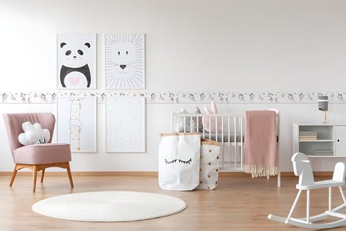 Cenefa adhesiva infantil para decorar habitaciones de bebé Profhome 4