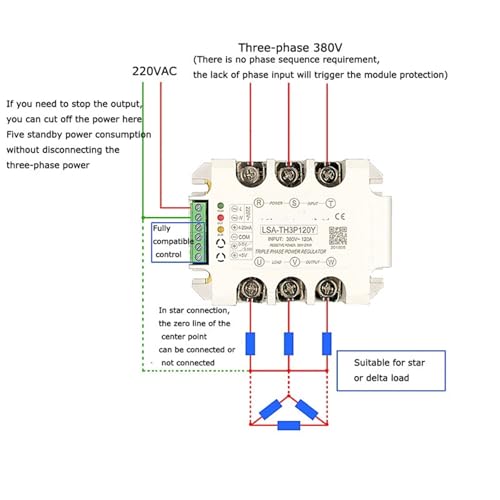 Module de régulation triphasé 70A 15KW avec dissipateur thermique - 3