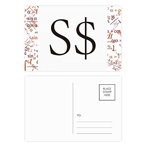 Formule dollar de Singapour lot 20 cartes postales symbole monétaire et de finance