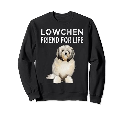Lowchen Friend For Life Dog Friendship Sweatshirt, Black
