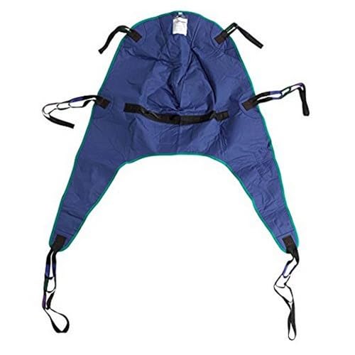 Drive Medical Divided Leg Patient Lift Sling with Headrest, Blue, Medium (Pack of 1), 1 Count