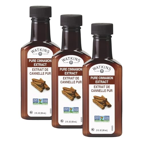 Watkins Pure Cinnamon Extract, Non-GMO, Kosher, 2 oz. Bottle, 3-Pack