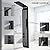 Homevacious 4 IN 1 Stainless Steel Multi-Function Shower Panel Tower System Rainfall Shower Head Massage Body Jets Handheld Shower and Bath Tub Spout Wall Mounted Bathroom Shower Panel Matte Black