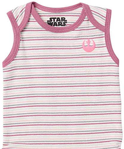 Amazon Essentials Disney | Star Wars | Princess Baby Girls' Sleeveless Bodysuits, Pack of 63