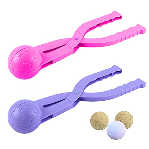 Formemory 雪合戦 雪玉づくり 大きいサイズ 雪だま製造機 ウィンタースポーツ 雪遊び道具 スノーボールメーカー 雪はさみ ゆきだま 雪合戦の秘密兵器 親子ゲーム 家族や友人 適用年齢6歳+以上 2個セット (フットボール)