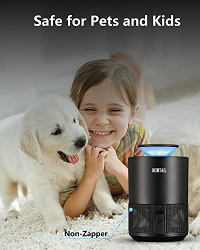 Mosquito Trap Nontail Fruit Fly Traps For Indoors,Catcher & Killer For Gnat, Moth, Flies, Non-Zapper Insect Traps With Uv Light Fan & Sticky Glue #TOP4