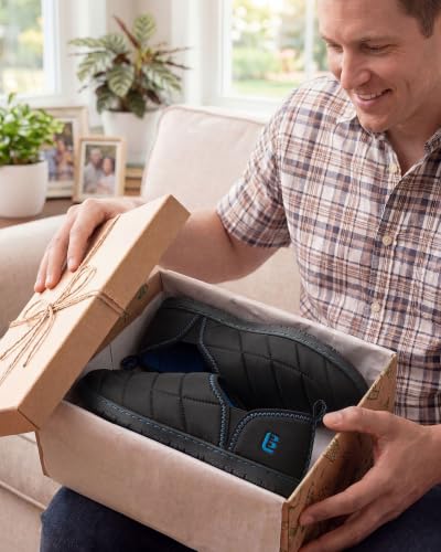 Image of LongBay Men's Outdoor Slippers Two Tone Indoor Bedroom House Shoes Gifts