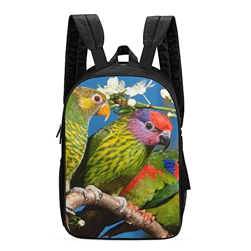 Mochila portátil duradera de moda unisex con estampado de loro casual y moderno