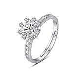 1ct Moissanite Diamond Promise Open Eternity Anillos para Mujeres Compromiso De Boda Joyería Fina Plata De Ley 925 Cz Bague