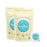 Handzies Natural Soap and Water Hand Wipes, Individually Packaged Singles, Tangerine 24ct, 2Pack (48 Individually Packaged Wipes)